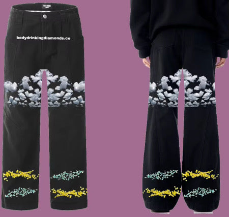 Cloudy diamond jeans
