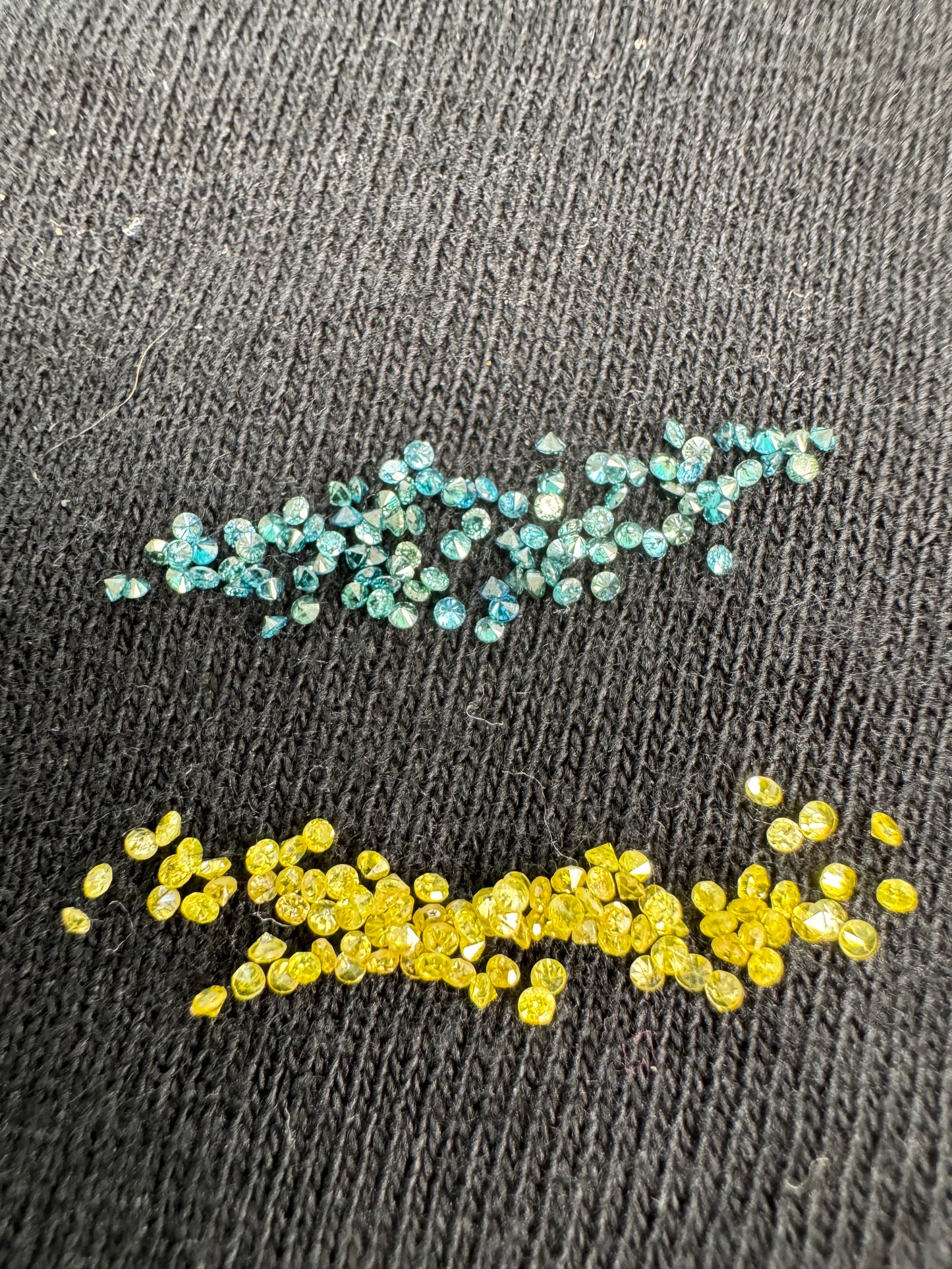 100 pcs p-21 diamonds blue and yellow