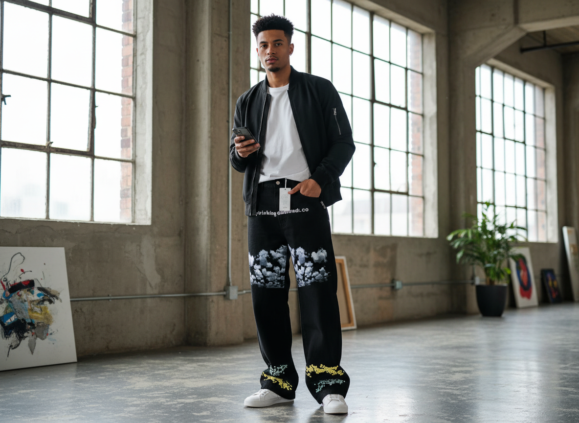 Cloudy diamond jeans