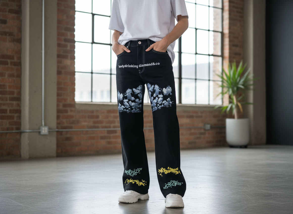 Cloudy diamond jeans