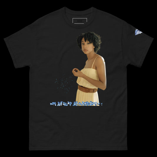 Blue, falling diamonds T-Shirt  By bodydrinkingdiamonds.co